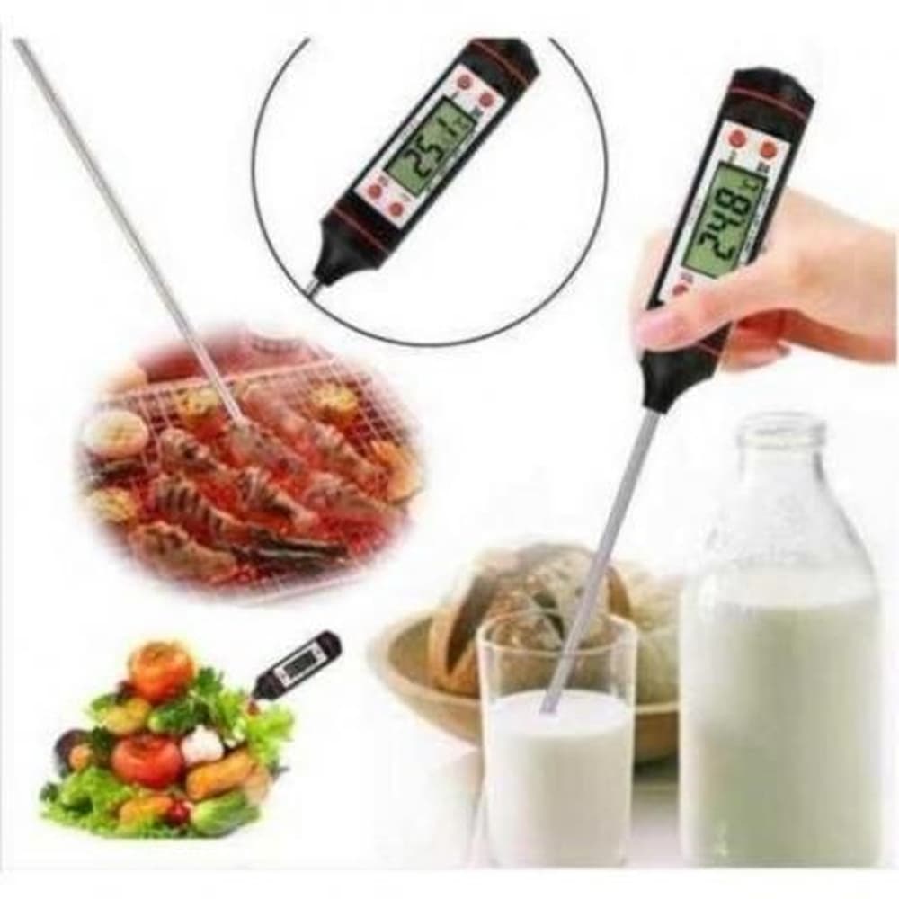 Termometro Culinario Digital Espeto para Alimento Cozinha Plástico e Inox