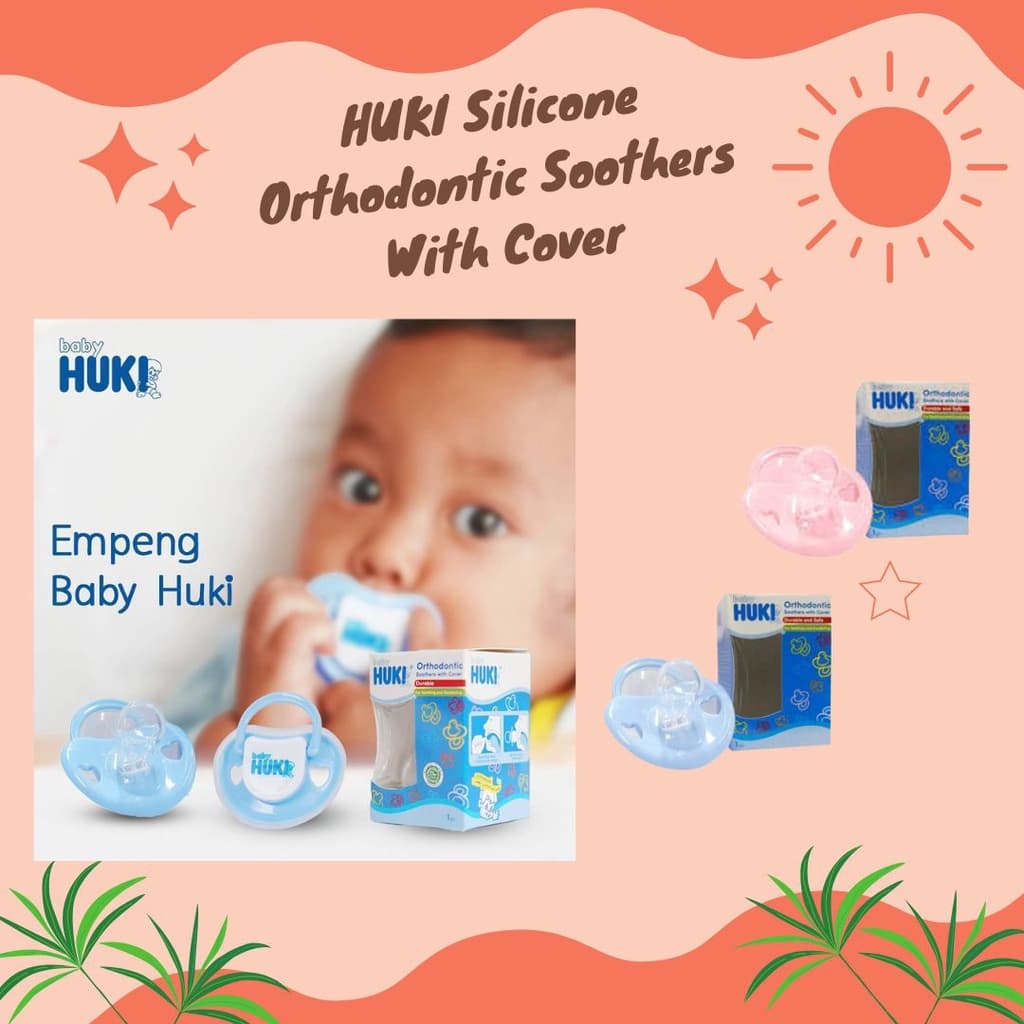 Chupetas Ortodônticas Do Silicone De HUKI Com Tampa 1 Caixa 1 Unidade/Chupeta Bebê CI0041