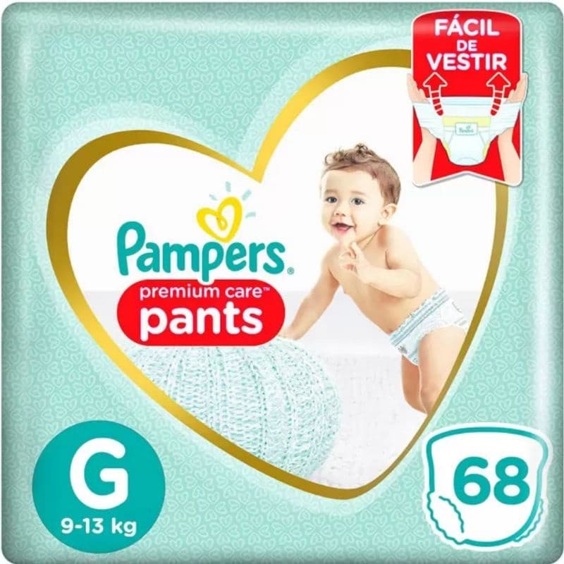Fralda pampers premium care pants G c 68unds