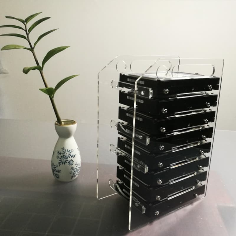 YYS Rack SSD Multicamadas Para 3 5 Organizador De Disco Rígido Externo Suporte De Mesa Caixa Transparente Com Espaço Ven