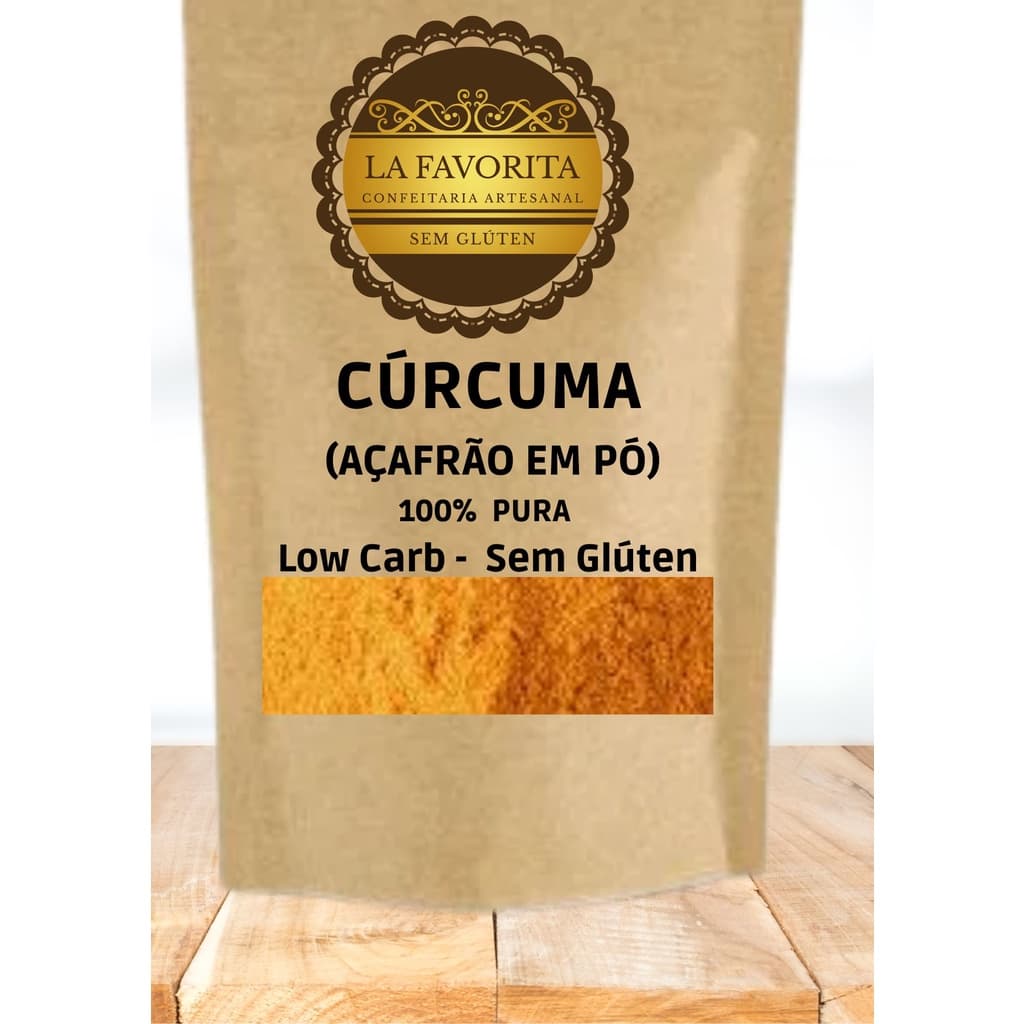 Cúrcuma Açafrão pó 100% pura 100g - 250g - 500g - Sem Glúten