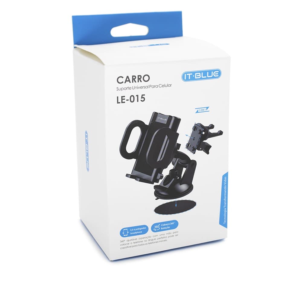 Kenux Suporte Universal Veicular 2 em 1 It-Blue Para Celular LE-015