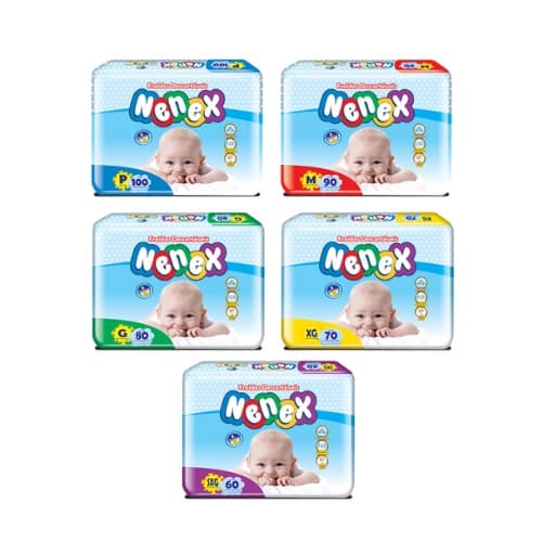 Fraldas Descartáveis Mega Pacotão Nenex P M G XG XXG-Noturma- ATACADO BARATO