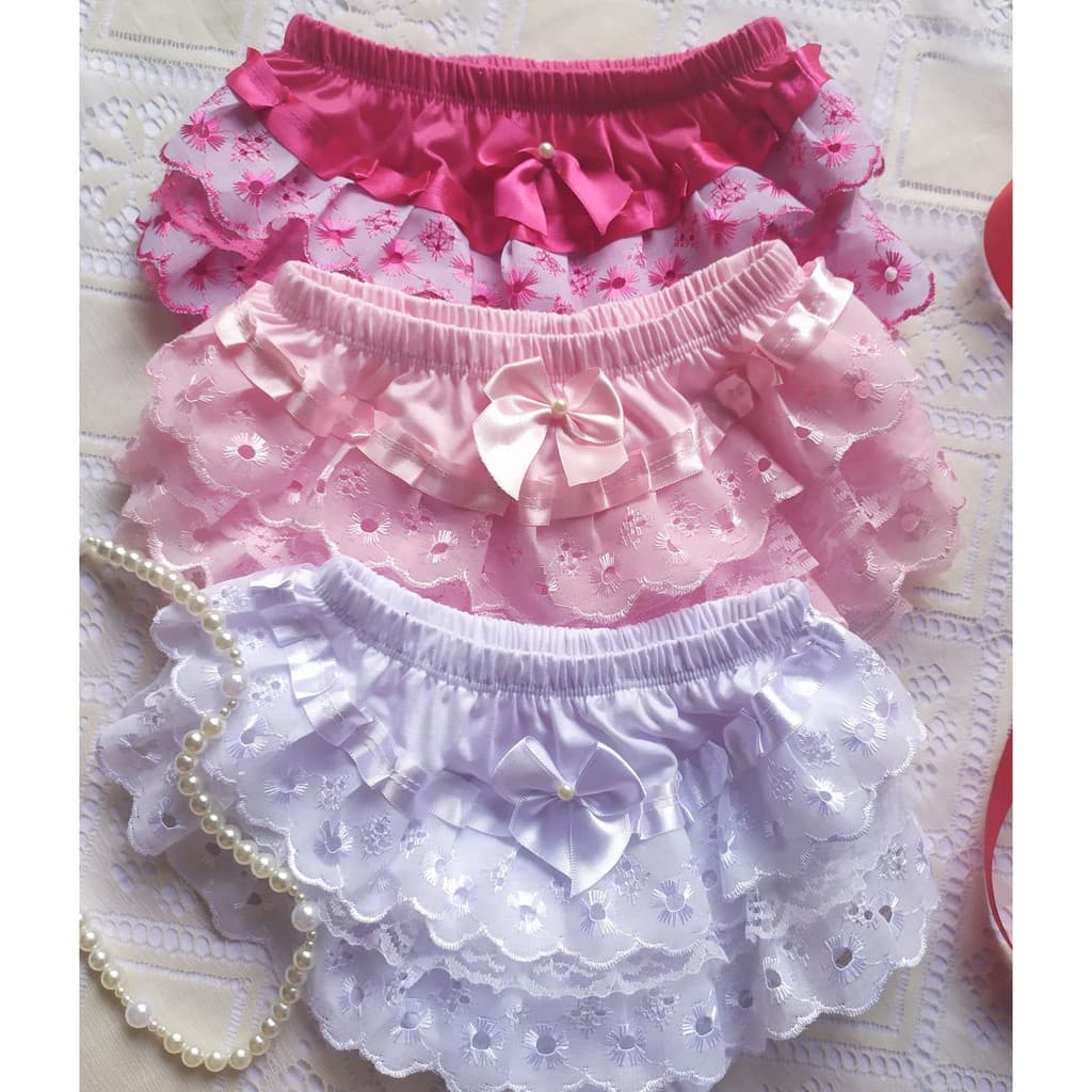Kit 3 a 10 Calcinhas Luxo Bunda Rica Tapa Fraldas infantil