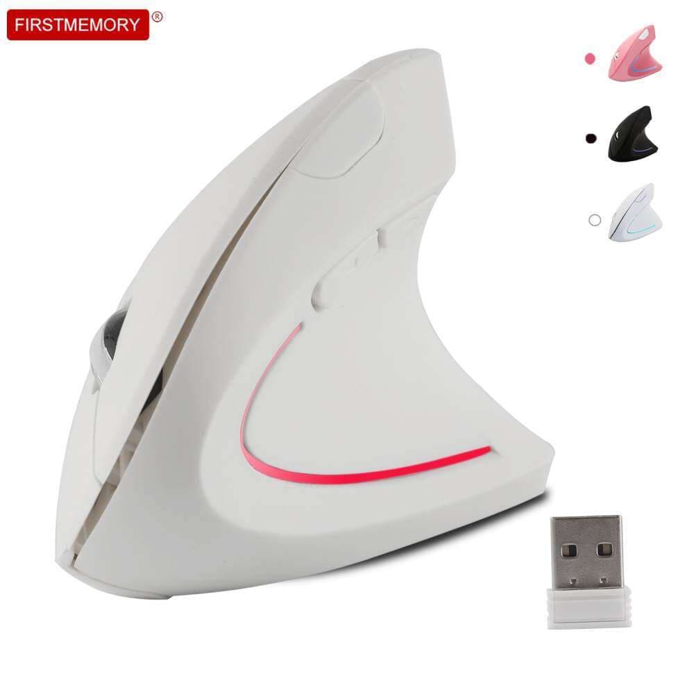Mouse Vertical Sem Fio Para Jogos , Ergonômico 2.4G , 1600 DPI , USB , Pulso Óptico , Saudável , Mause PC , Computador ,