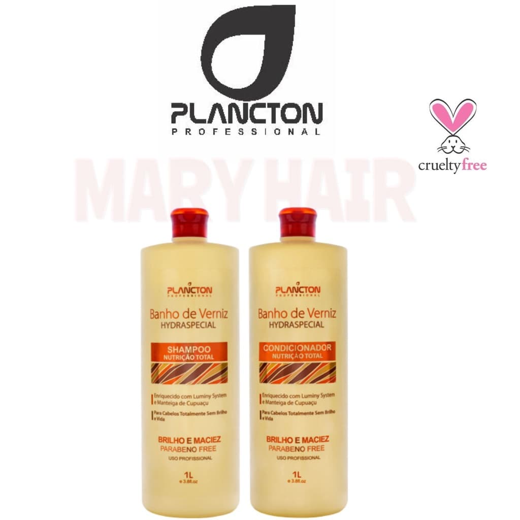 Kit Banho de Verniz Shampoo e Condicionador Hidratante Litro - Hydra Special Plancton