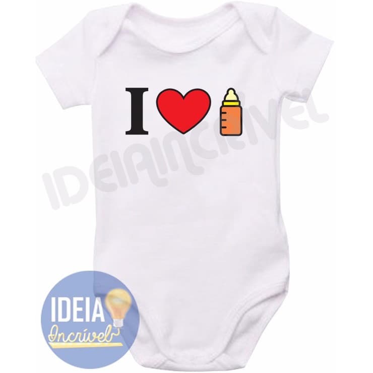 Roupa Body Bebê bebe infantil I Love Mamadeira