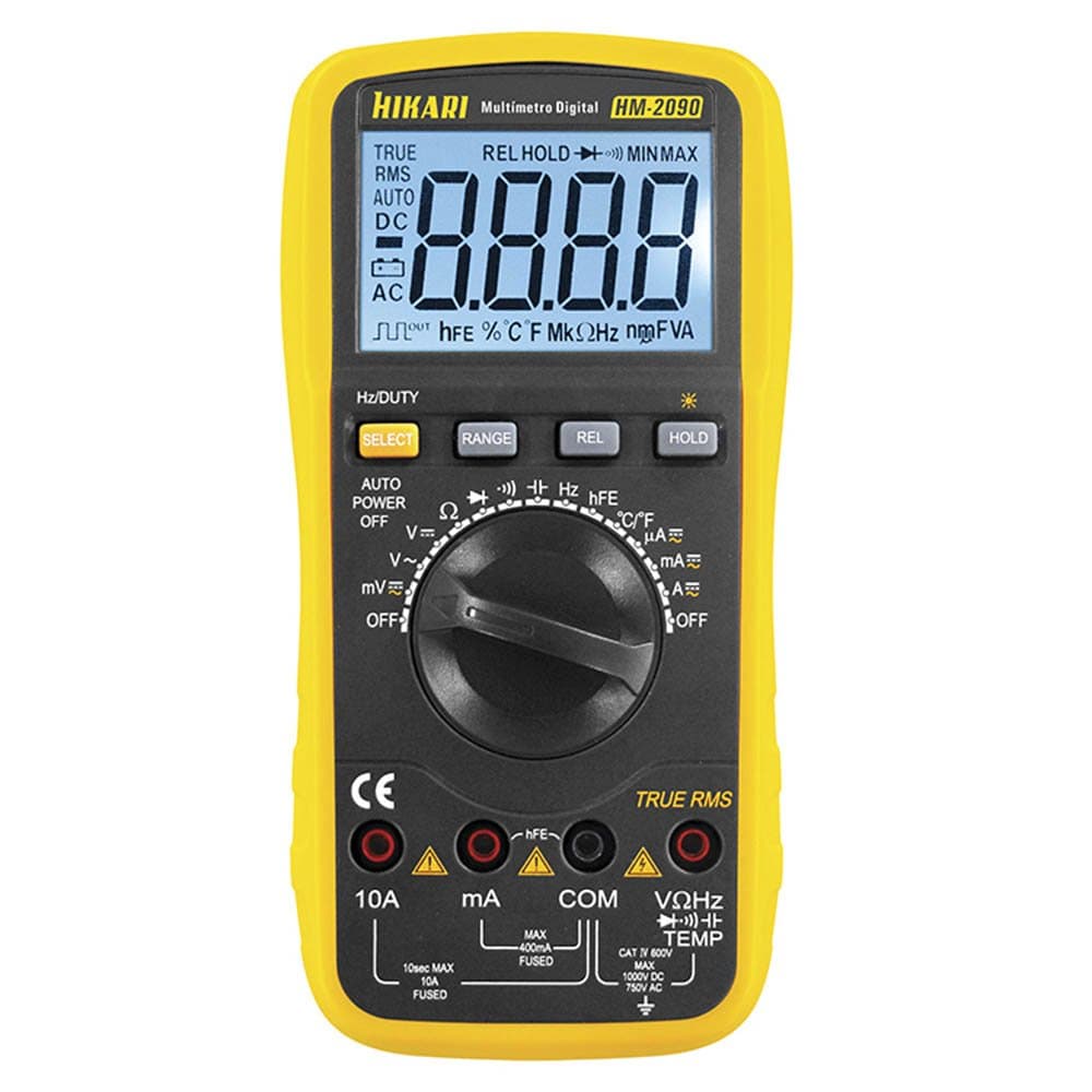 Multimetro Digital Profissional Hikari HM-2090 - Capacitância, Freqüência, PWM, Temperatura
