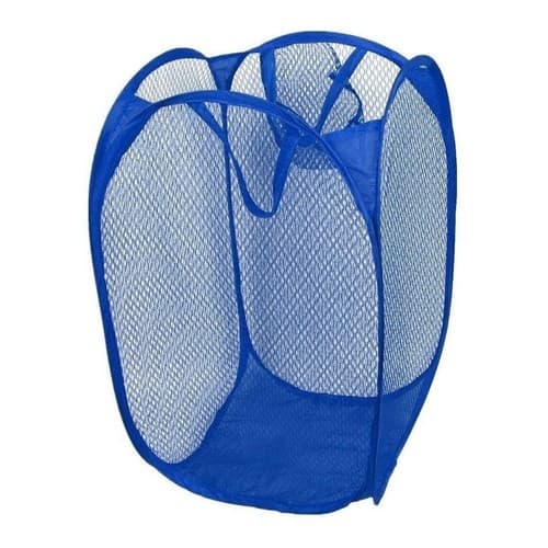 Cesto Roupa Banheiro Organizador Para Roupa Suja Azul