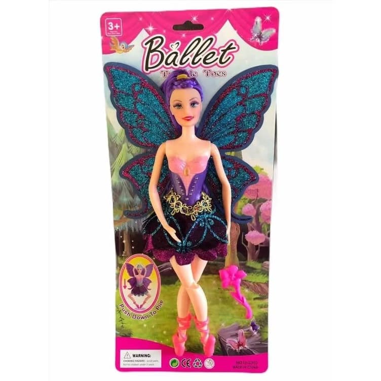 Brinquedo deBoneca Fada Ballet  Bailarina Articulada Linda presente