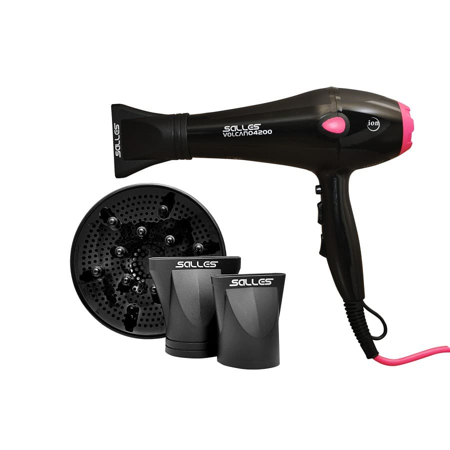 Secador de Cabelo Profissional Volcano4200 2200w/ 2400w Rosa Salles Profissional