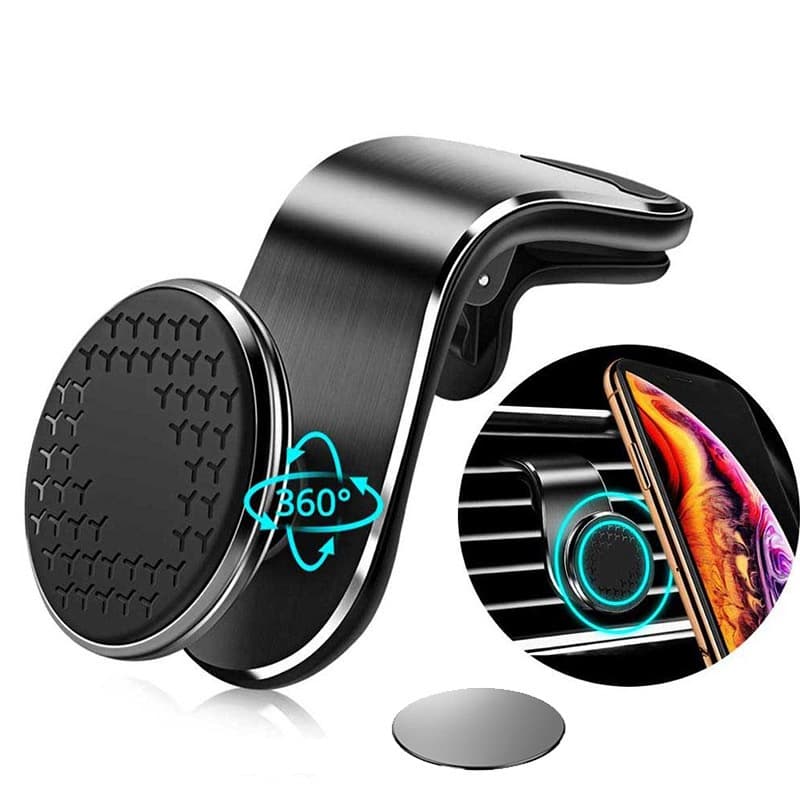 1PC Suporte Magnético Do Telefone Tipo L No Carro Smartphone Clipe Para Montar
