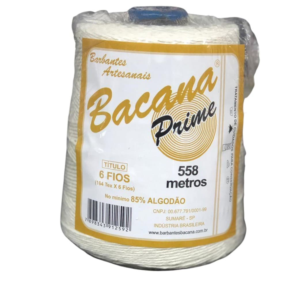 Barbante Bacana Cru 500g - Ideal Para Tapetes Em Croche