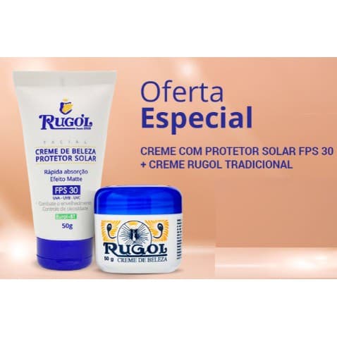 Creme Com Protetor Solar Fps 30 + Creme Rugol Tradicional RUGOL ORIGINAL