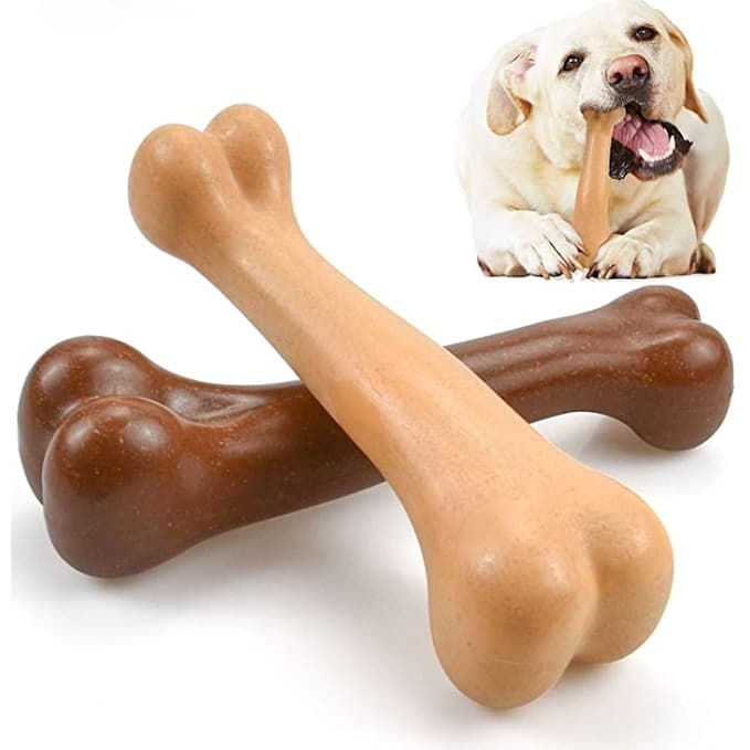 Brinquedo De Mastigação Resistente E Antimordida De Ossos Indestrutível Para Cães De Grande Porte Médio Tratores Dental Filhote De Cachorro Brinquedos