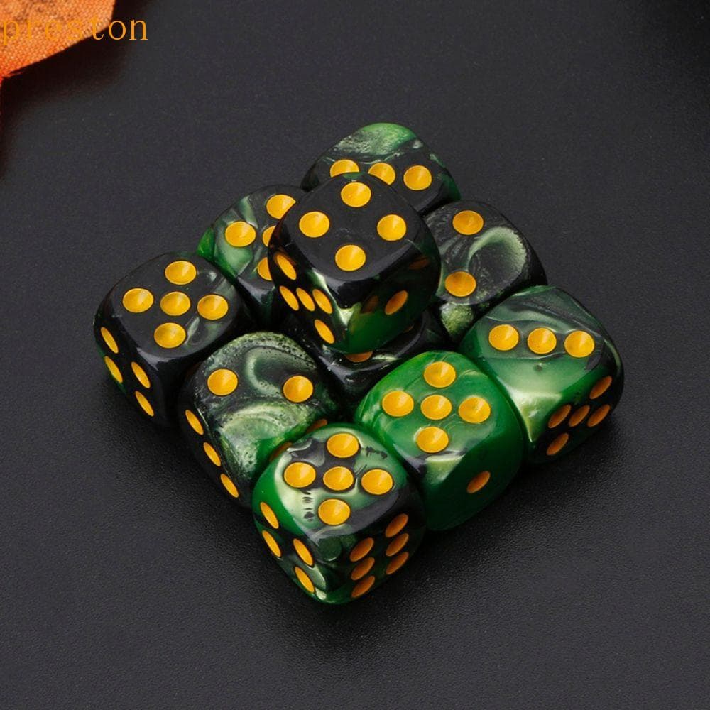 PRESTON Dice Set Family Party Puzzle Canto Redondo DND Entusiasta Dados Poliédricos Acrílicos Transparentes
