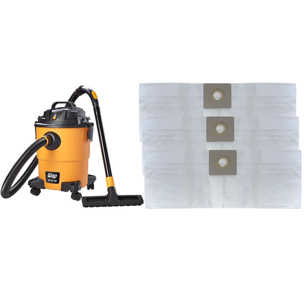 Kit 3 Sacos Descartáveis Aspirador Pó Wap Gtw 20