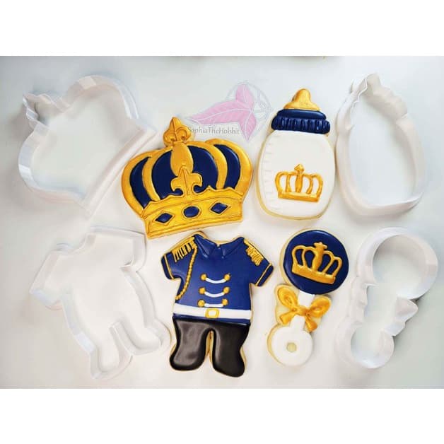 Kit 4 Cortadores de Biscoito , Pasta Americana, Biscuit, Massinha de Modelar Chá de Bebe Principe CT10284