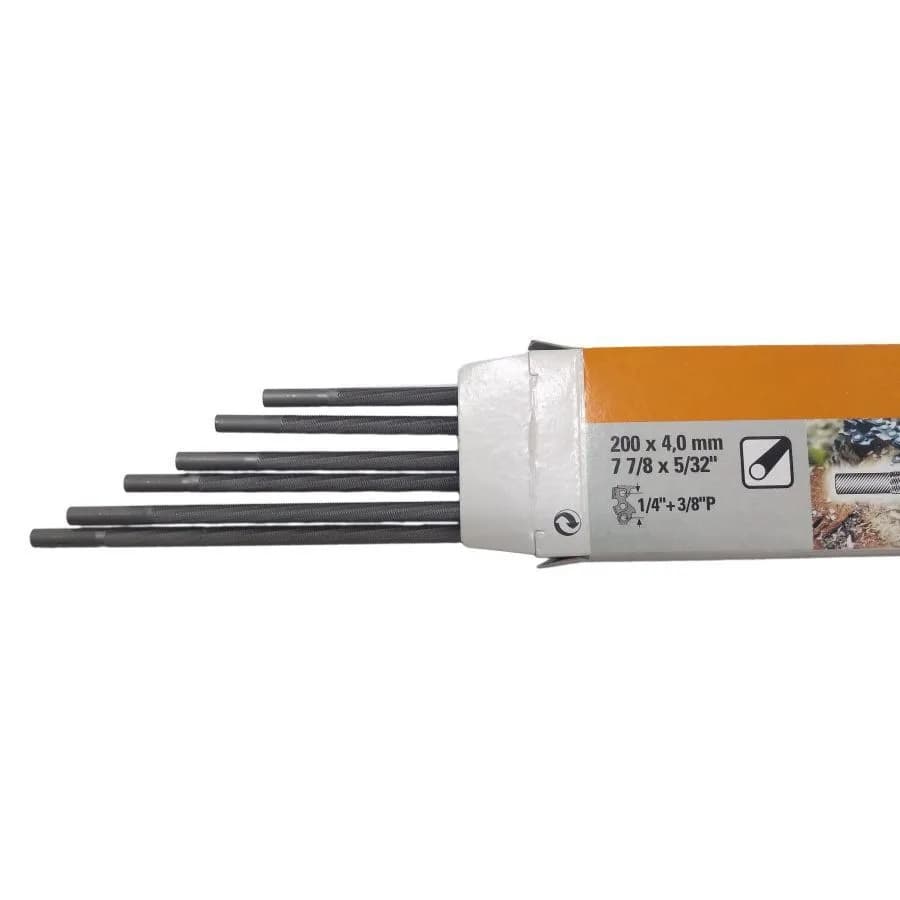 Caixa com 6 peças lima redonda 4,0mm Motosserras STIHL 5605-771-4006