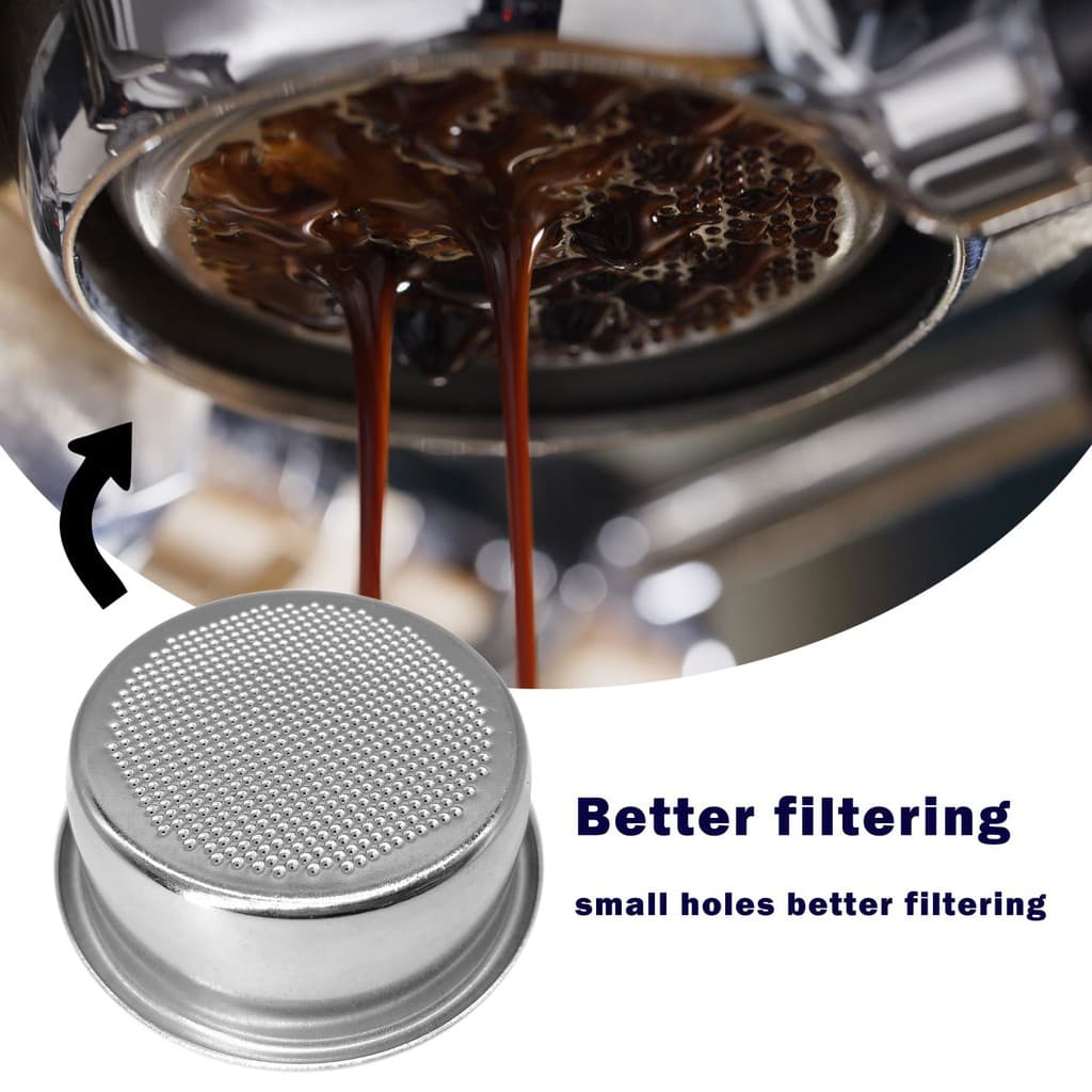 NEOUZA 51mm 1/2/4 Xícara Limpeza Da Máquina De Café Expresso Mystery Bowl Em Pó Sem Fundo Manusear Filtro De Malha Para Alimentos Grau 304 Suprimentos Aço Inoxidável