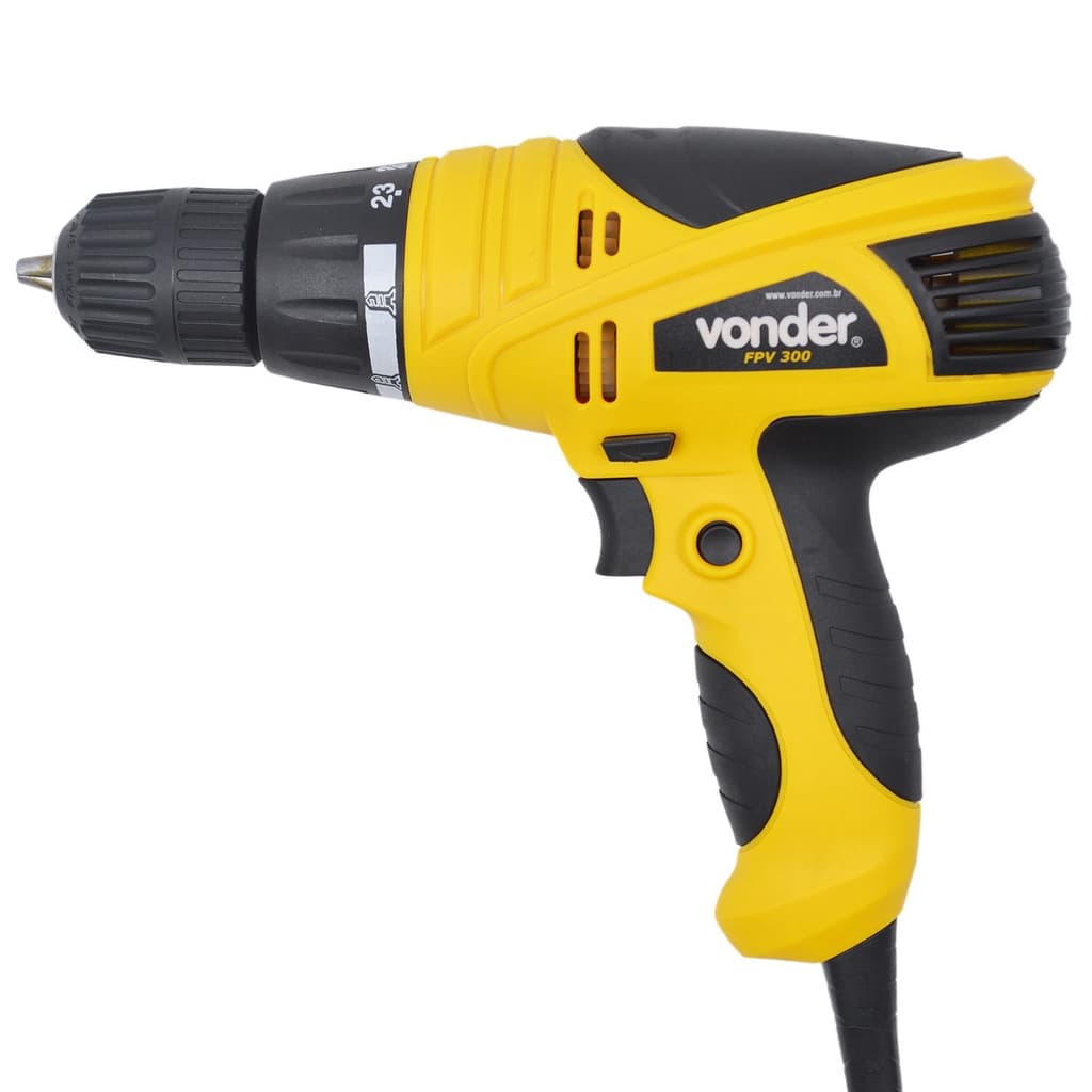 Furadeira e Parafusadeira Compacta com Regulagem de Torque FPV300 280w 3/8 Vonder
