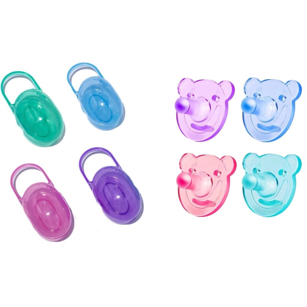 Chupeta Silicone Ursinho RN a 6 meses + Caixa Protetora de Chupeta Porta Chupeta
