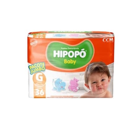 Fralda Descartavel Infantil HIPOPO JUMBO G Com 36 Fraldas