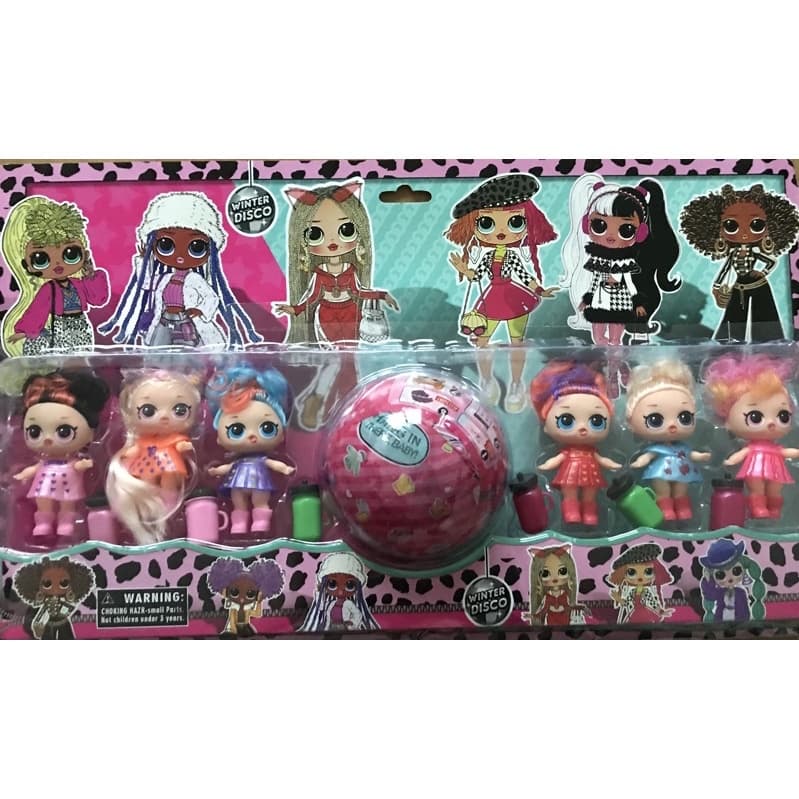Kit c/6 Bonecas lol Surprise Mgae Cares Boneca LoL Articulado + Bola Supresa Grande  Pronta entrega