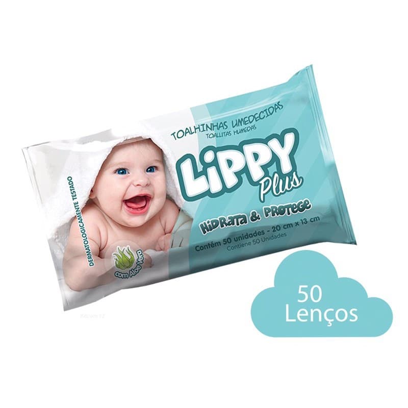 Lenço Toalhas Umedecida Bebê Infantil Barato Lippy Plus