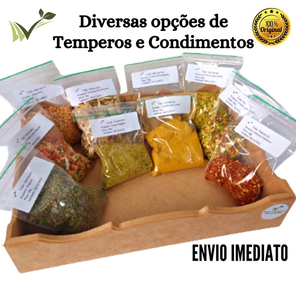 Temperos Especiarias Condimentos Naturais - 100 Gramas