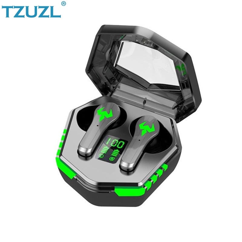 TWS Fone De Ouvido Bluetooth 5.2 Jogos No Sem Fio 9D Estéreo Jogo Fones