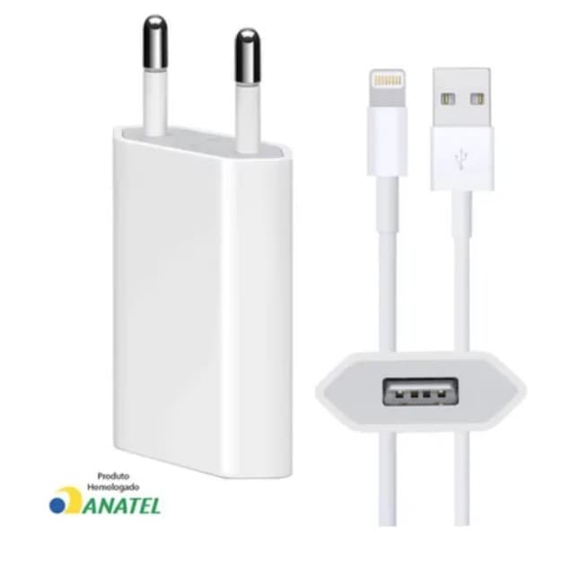Carregador de Tomada para iPhone Adaptador De Energia Usb Conversor Cabo USB Carregador Rápido Para Iphone 5 / 6 / 7 / 8 / X / 11 /Compatível com Todos os Modelos