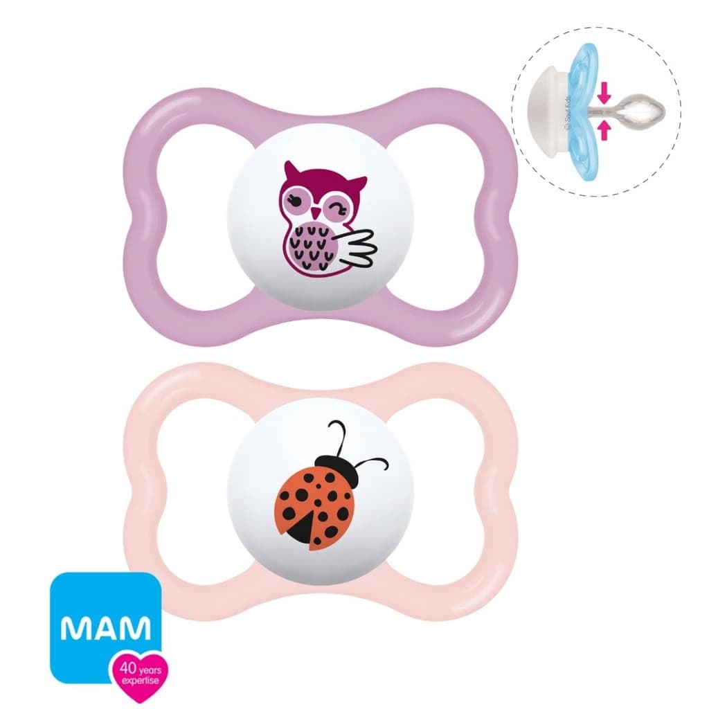 Chupeta MAM 6+m Supreme Embalagem Dupla Menina Lançamento Bico igual Perfect Silicone