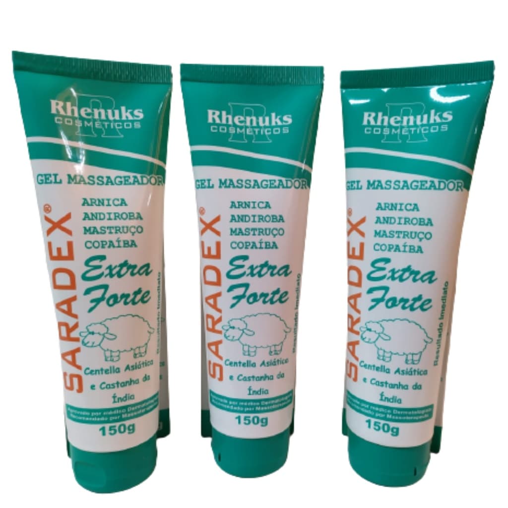Kit C/3 Pomada Saradex Extra Forte Alívio Imediato Da Dor