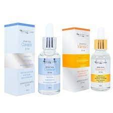 Kit Serum Facial Max Love Clareador + Serum Vitamina C embalagem preta