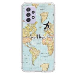 Capa de Celular Capinha Samsung A72 Personalizada  - Mapa Com Nome