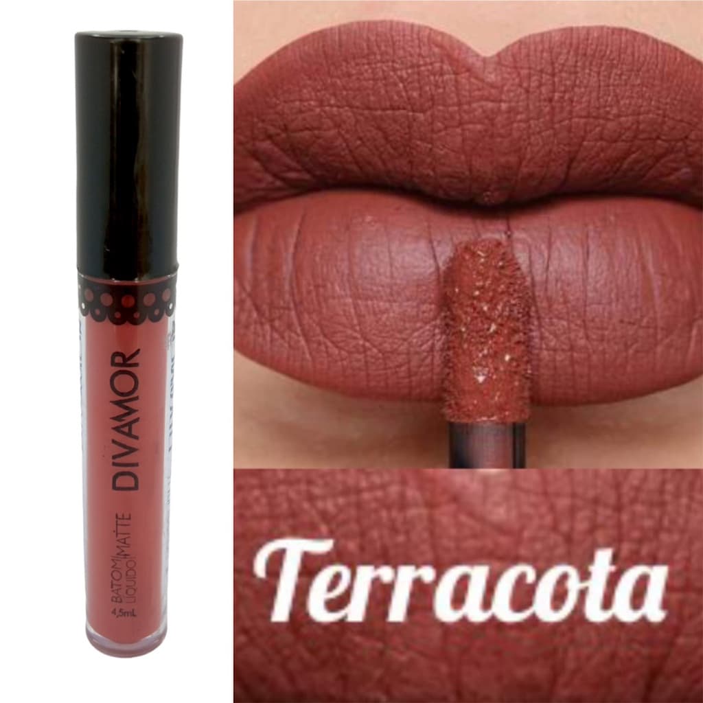 Batom Líquido Matte Divamor Terracota