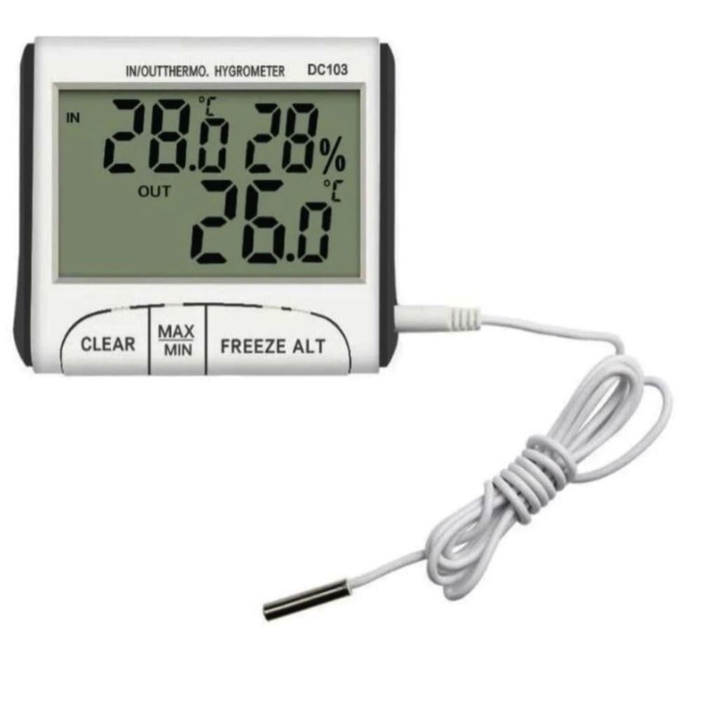Higrômetro Digital Com Termômetro Temperatura Max E Min