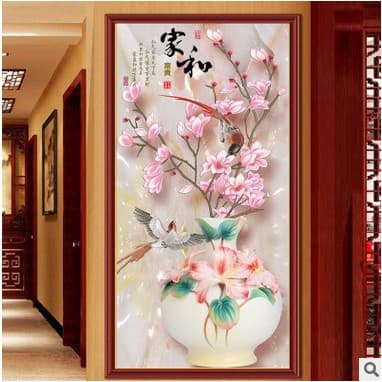 5D Sala de estar Quarto Pintura Diamante Pintura Decorativa 5D Pintura Diamante DIY Decoração de Casa Casa Fugui Magnóli