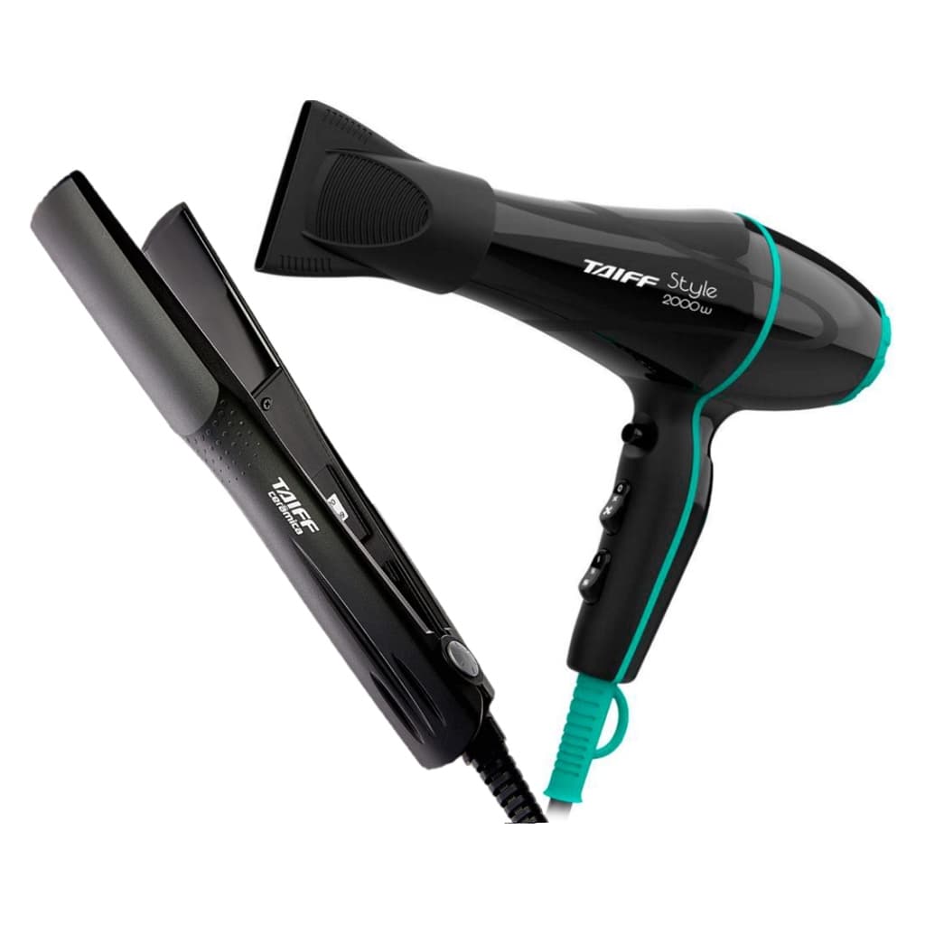 Kit Taiff Secador Taiff Style 2000W Profissional Prancha Taiff Cerâmica 180ºC