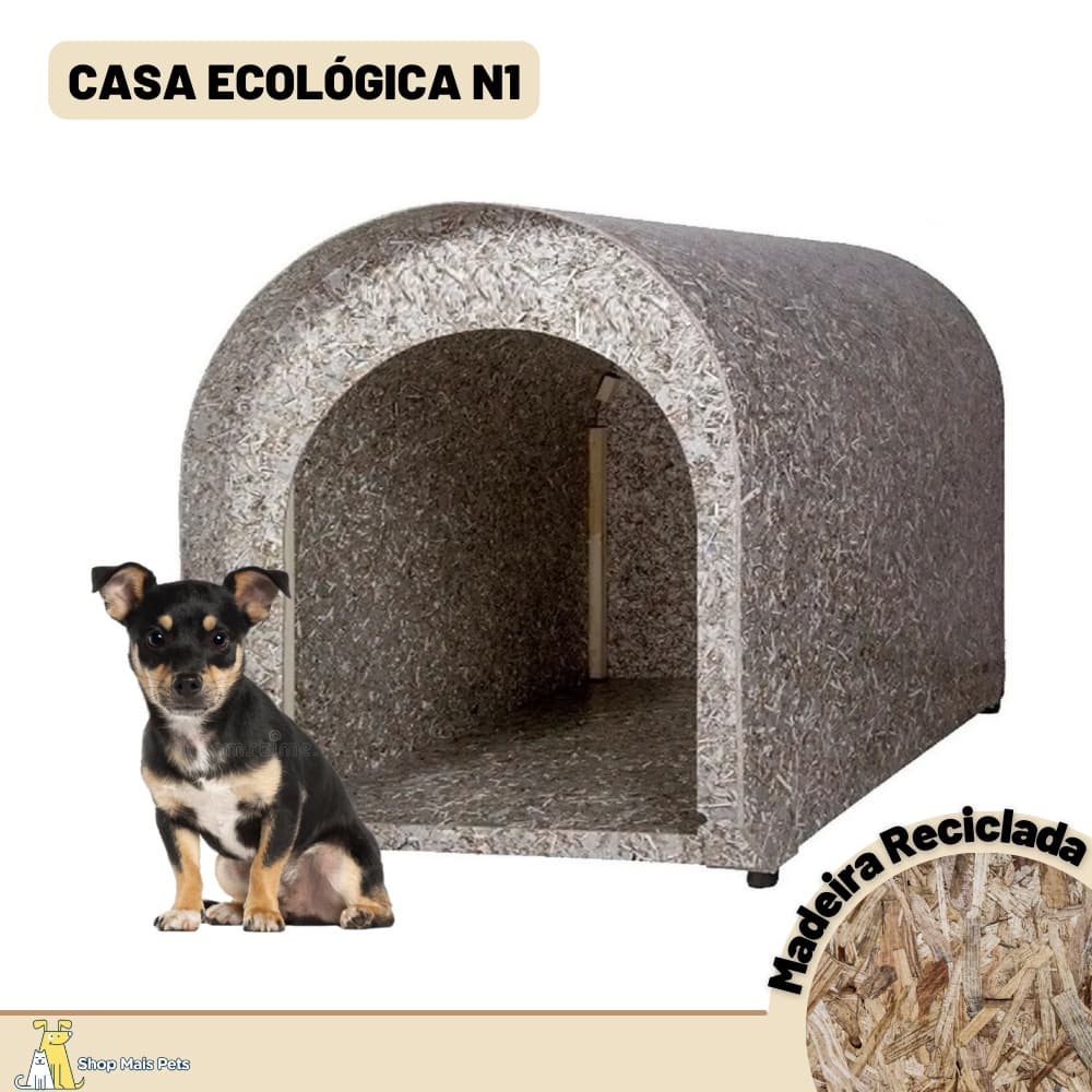 Casinha Pet Casa Cachorro Pequeno N1 Ecológica Cama Madeira