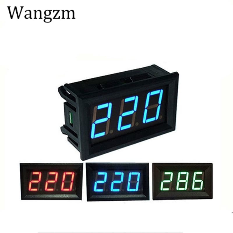 110V 220V 380V Voltímetro Digital AC 70V Para 500V 0.56 Polegada LED Painel Medidor Voltage tester monitor Vermelho Verd
