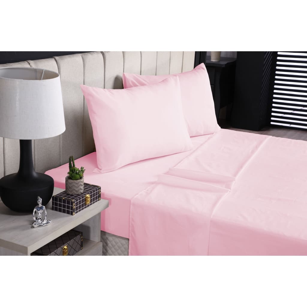 Jogo de Lençol Casal 4 peças Cama Box Algodão 200 Fios com Lençol de Cima