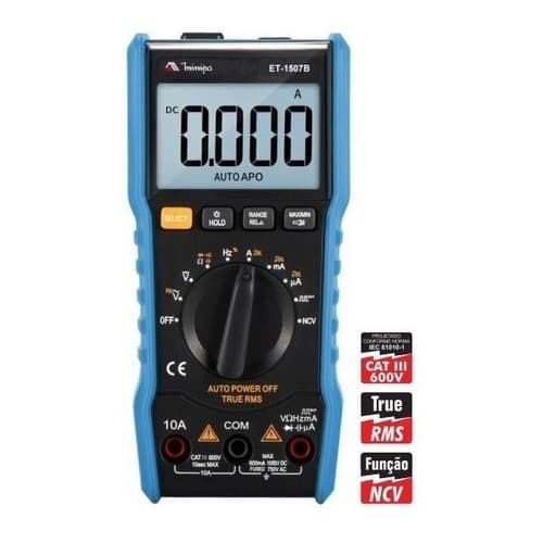 Multímetro Digital True Rms Com Capacimetro Et-1507b Minipa