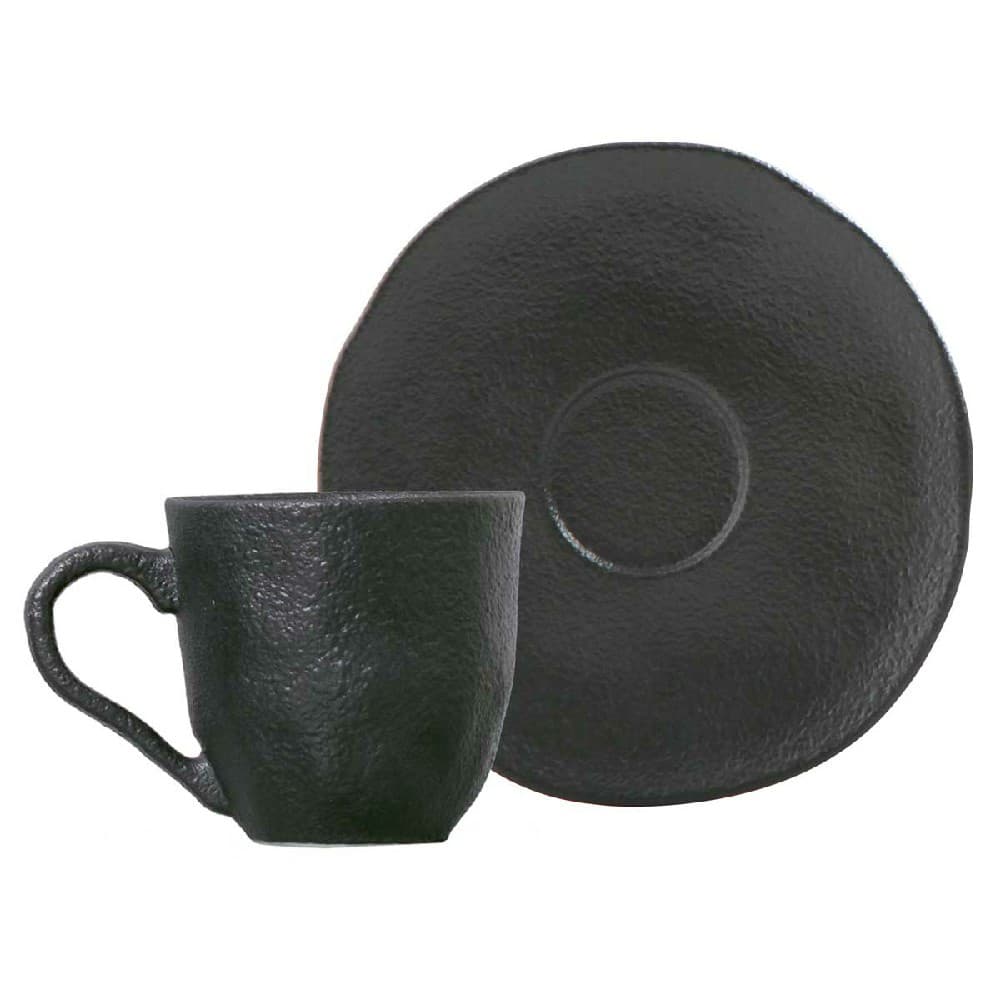 Xícaras de Café Orgânico Preto Matte Porto Brasil 6 Unidades