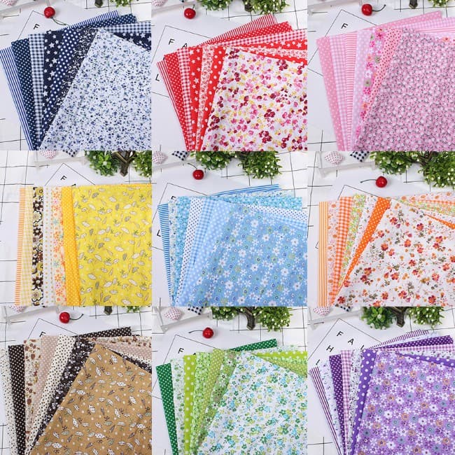 7 Pçs/Lote 25 * 25 cm Nova Série Floral Tecido De Algodão Patchwork Pano DIY Costura Quilting Material