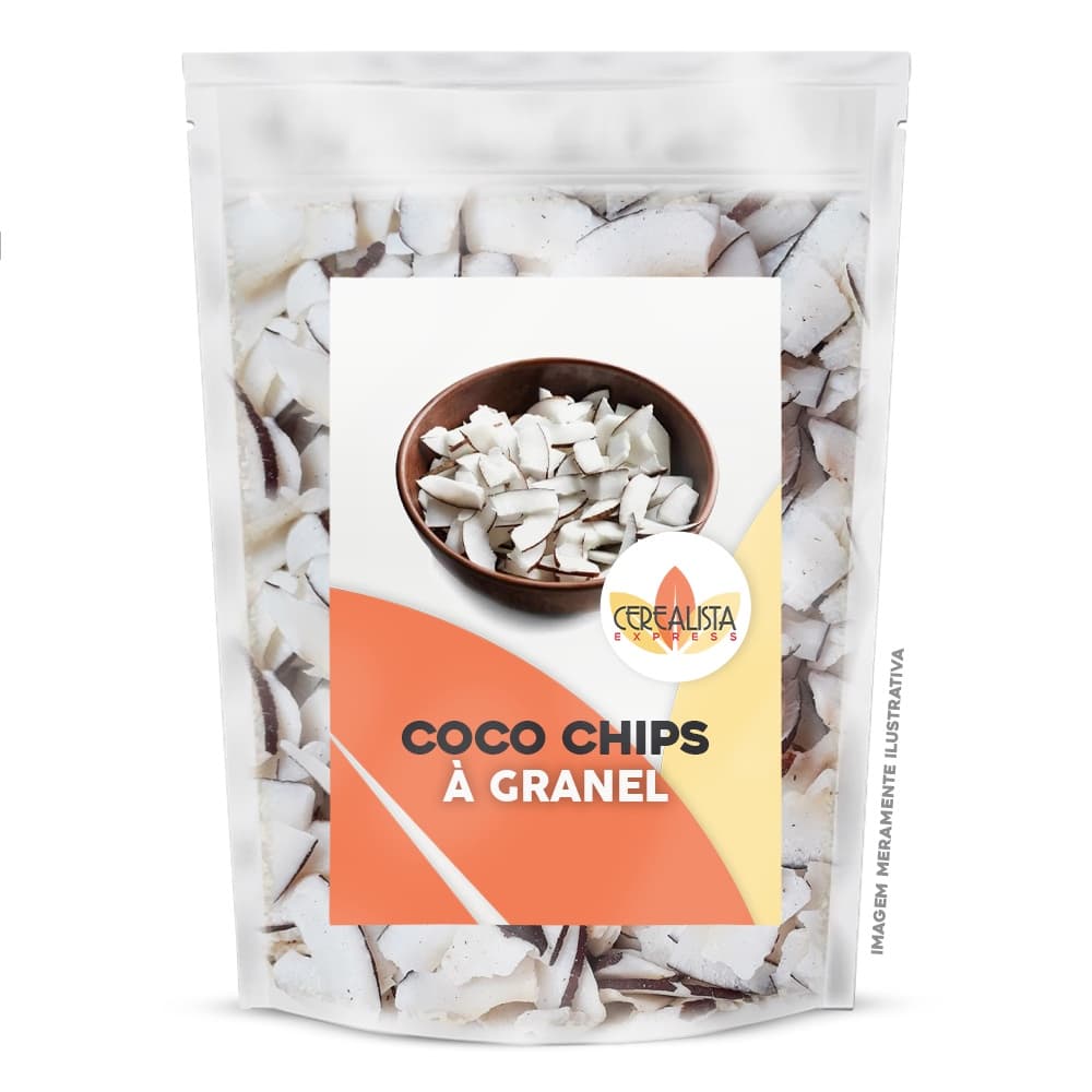 Coco Chips sem Açúcar a Granel Coco Crocante Natural Snack Saudável para Receitas