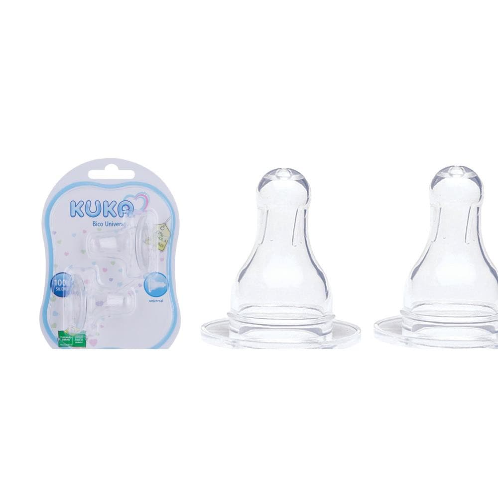 Bico de Mamadeira Kuka  Universal Silicone 2 Un cod.5025 bico kukinha 2 un. 5000