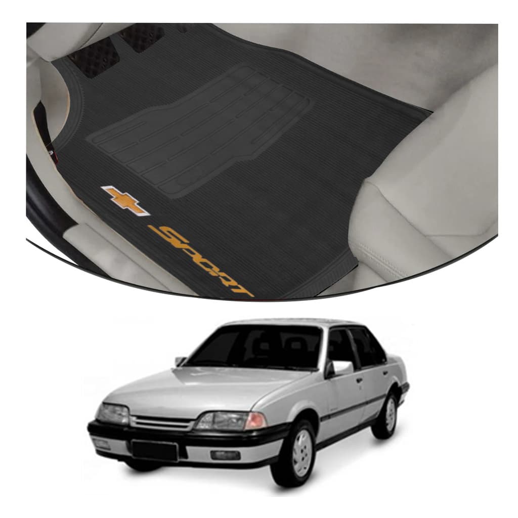 Tapete Personalizado Preto Monza Sport - Tapete Automotivo, Tapete para Carro, Carpete Carro, Carpete para Carro, Sport, Preto