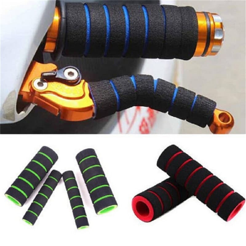 4 Pçs / Set Aperto Universal Conforto Esponja De Espuma Barra Do Punho Da Motocicleta Scooter De Bicicleta, 2 Pcs Guiador Aperto Capa + 2 Pcs Alavancas Cobrir